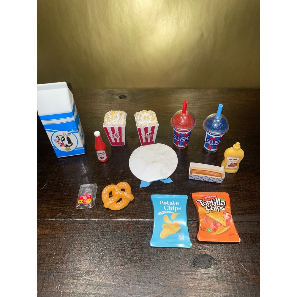 Mini Brands Series 5 Food Bundle: Milk, Popcorn, Slushie, Chips, Pretzel & More!